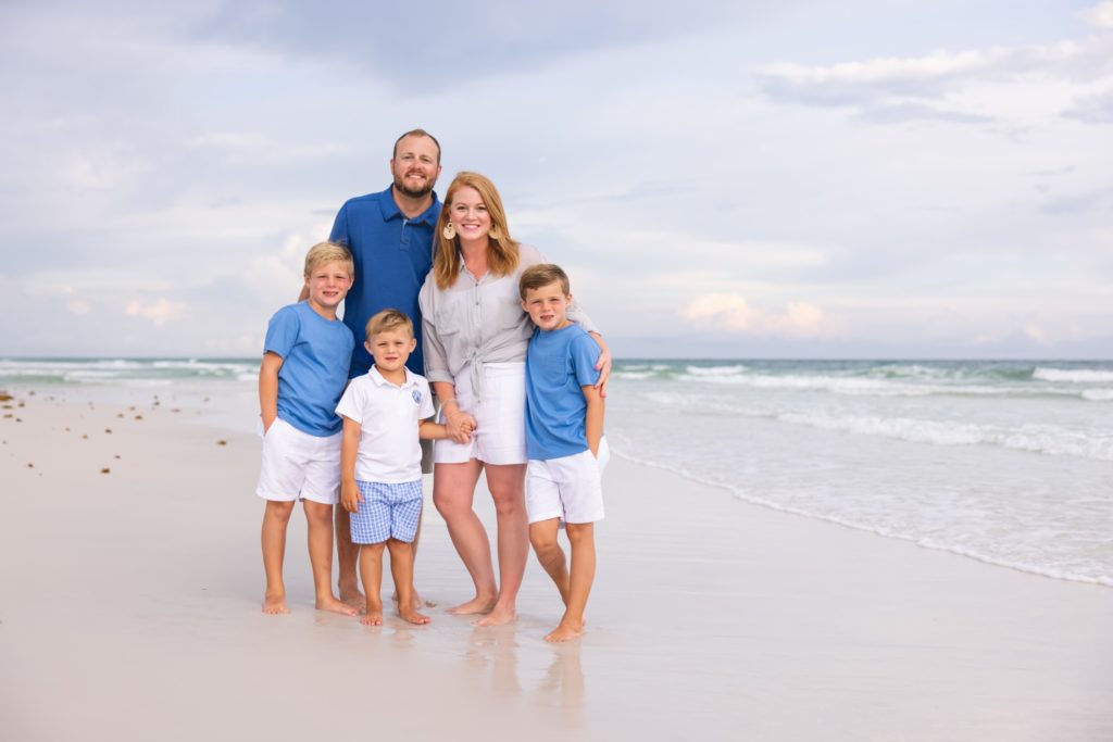 Dr. Garret Webb Dr Garret Webb family of 3 children at the beach